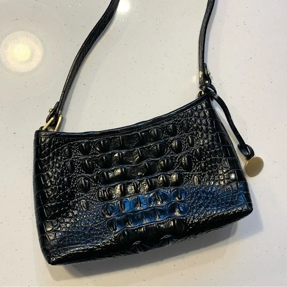 Brahmin Anytime mini croc shoulder bag - Picture 3 of 9